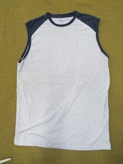 GALAXY BY HARVIC Men’s Activewear Tank Top Heather Gray Navy 2XL Cotton Blend