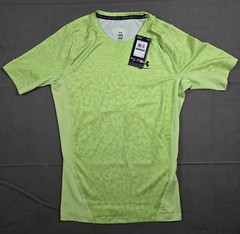 Under Armour Men’s UA Heatgear Printed Compression Shirt Neon Green 1383321 304