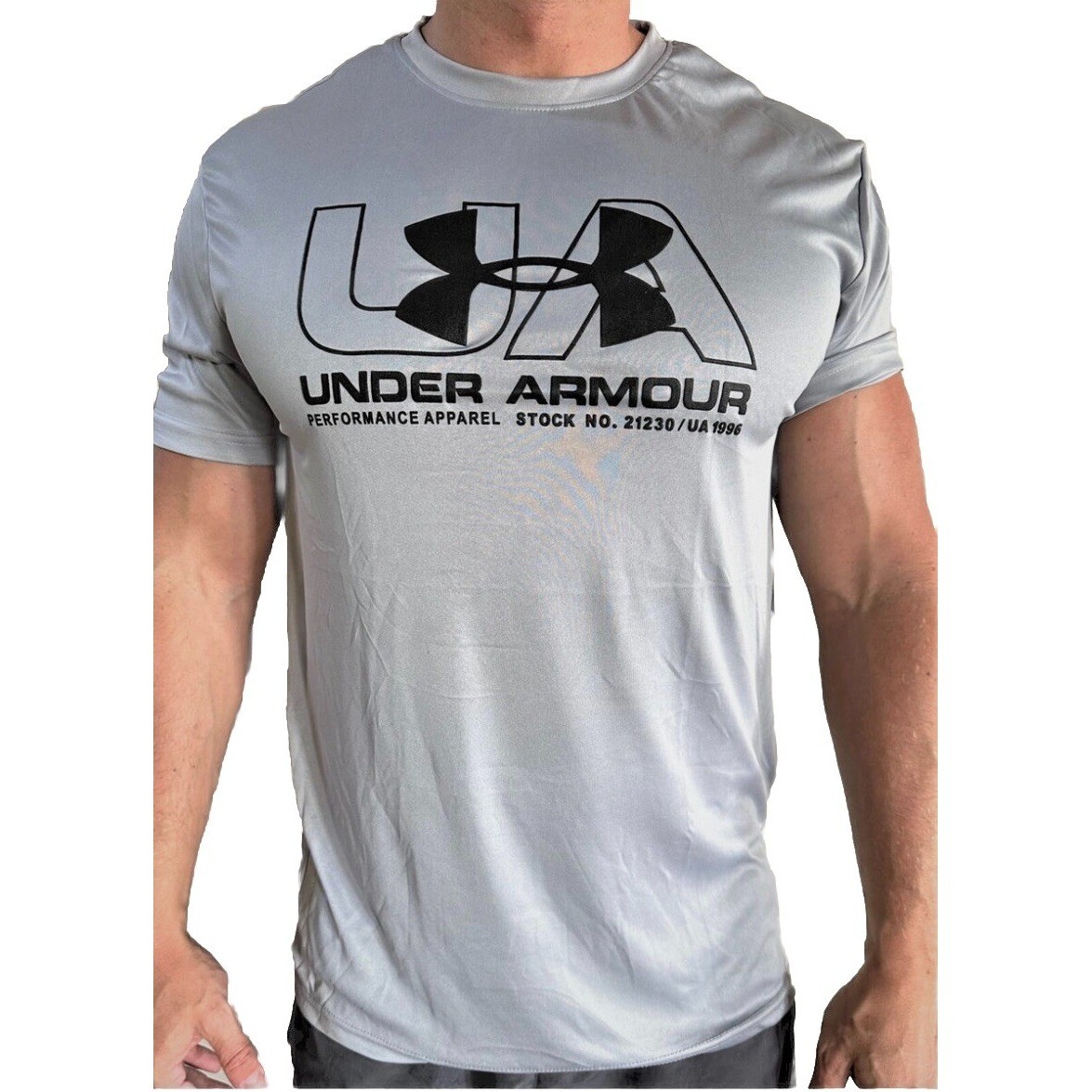 Under Armour Gray Tech Fade Tee Loose Men's T-Shirt Short Sleeve Size Large Nw gallery