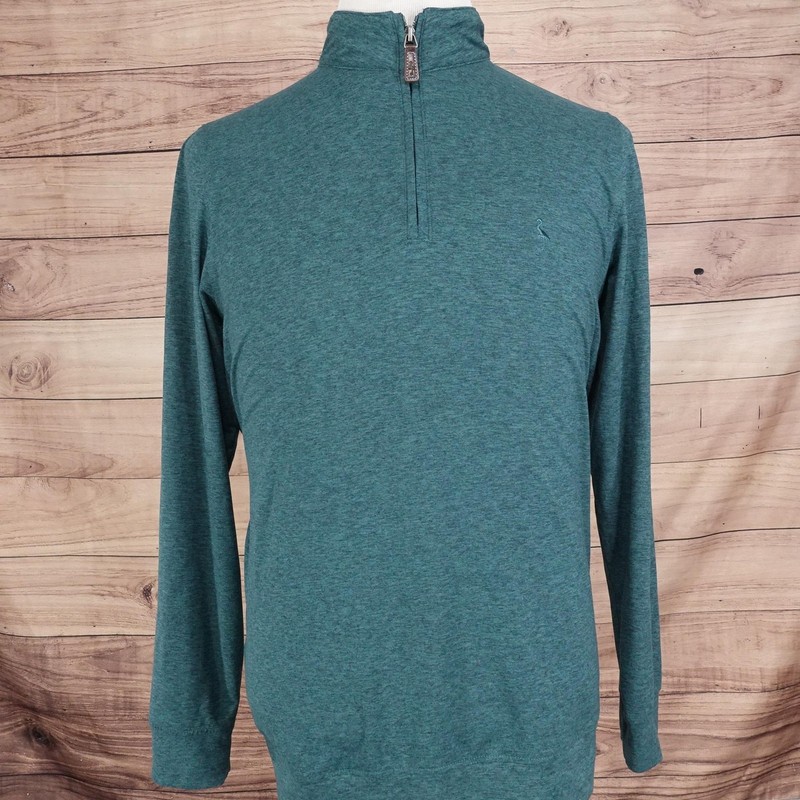 Tailorbyrd Pullover Sweater M Green 1/4 Zip Lightweight Stretch Tagless Casual gallery