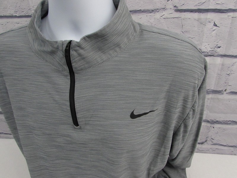 Nike Breathe Pullover Men's XL Gray Dri-Fit 1/4 Zip Training Running 940177-043 gallery