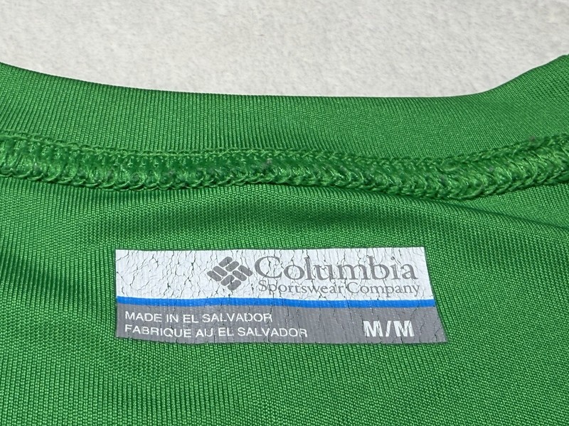 Columbia PFG University of Oregon Long Sleeve Shirt Green Yellow Men's Size M gallery