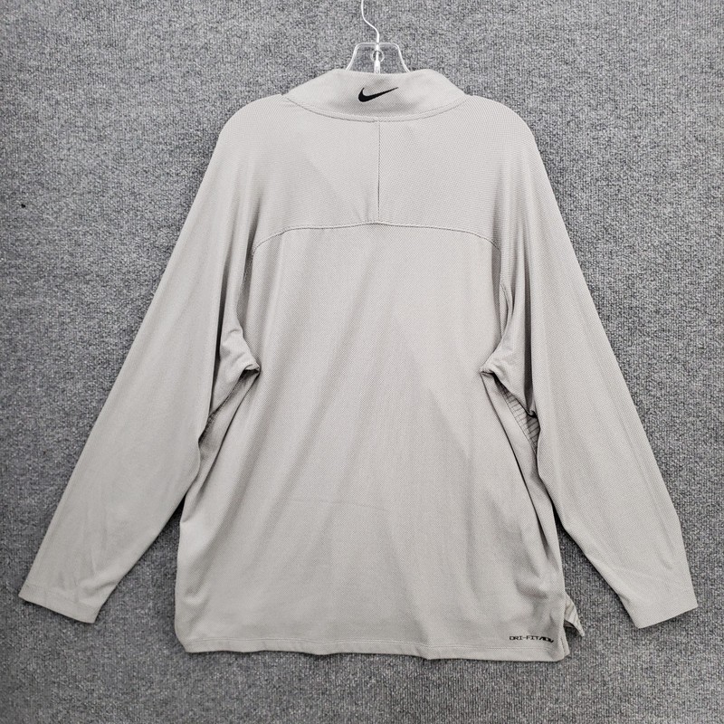 Nike Dri Fit ADV Vapor Shirt Mens XL Gray Striped 1/4 Zip Long Sleeve Pullover gallery