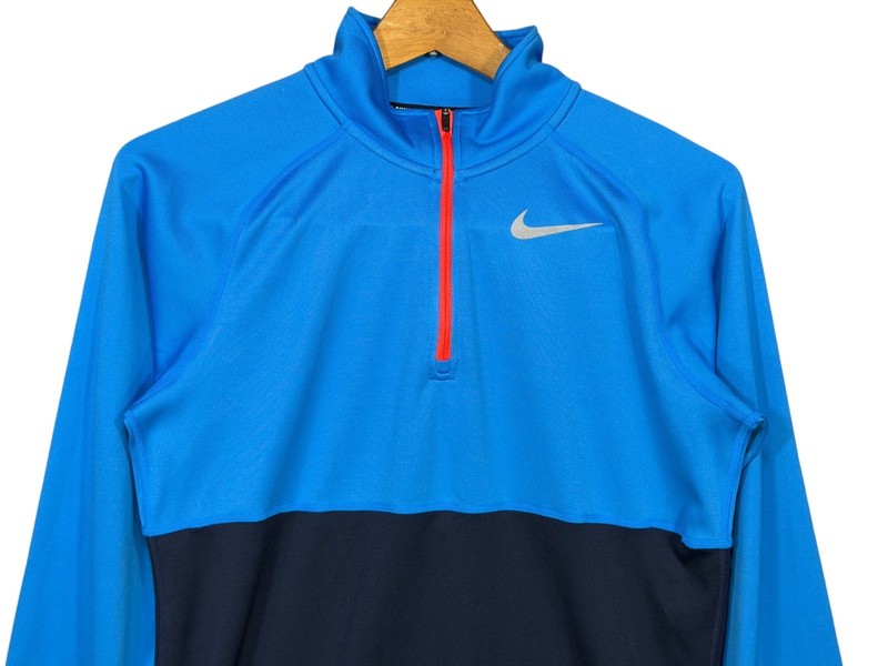 Nike Racer 1/4 Zip Pullover Mens Blue Lightweight Dri Fit Small Long Sleeve NWOT gallery