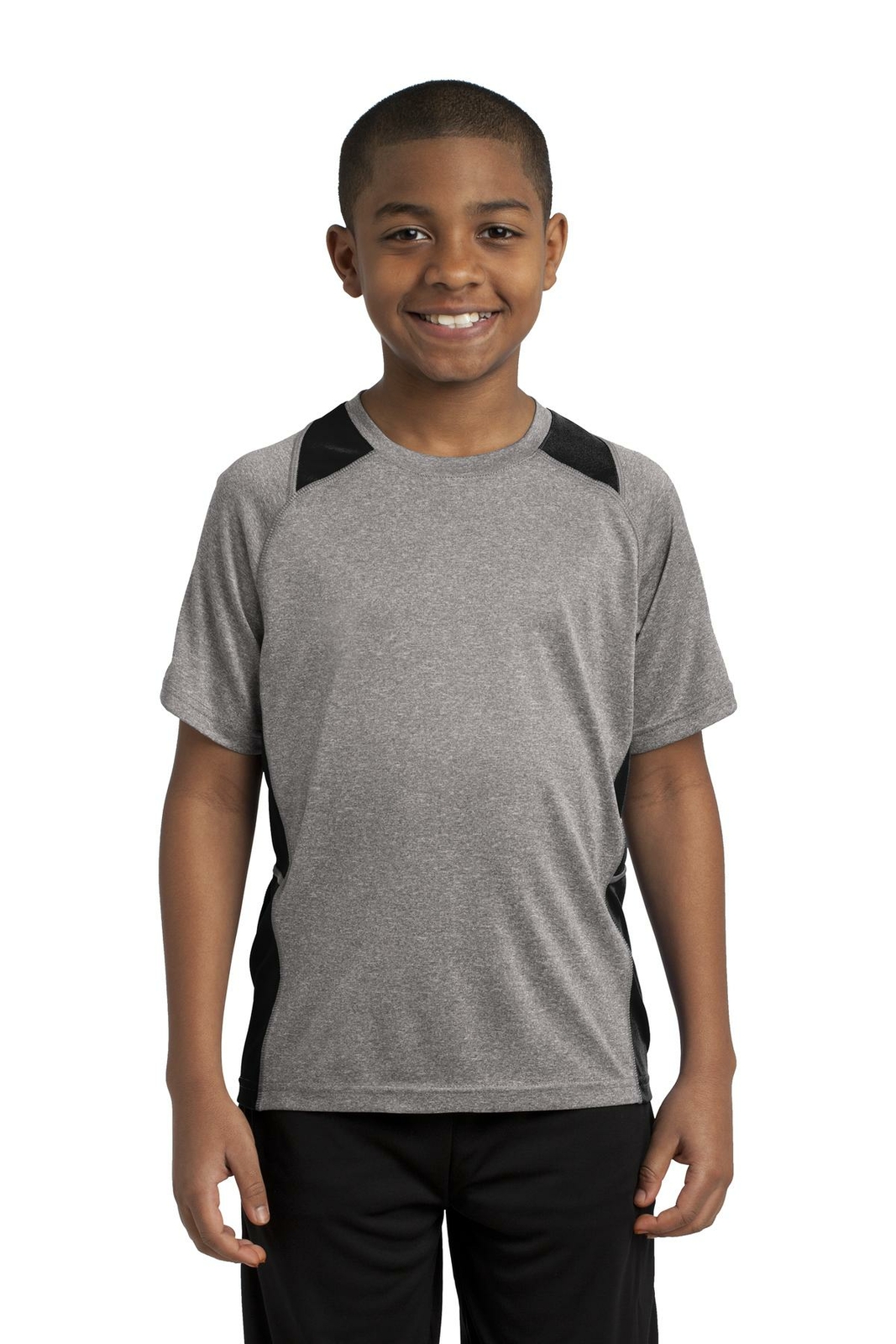 Sport-Tek Youth Heather Colorblock Contender Tee YST361 gallery
