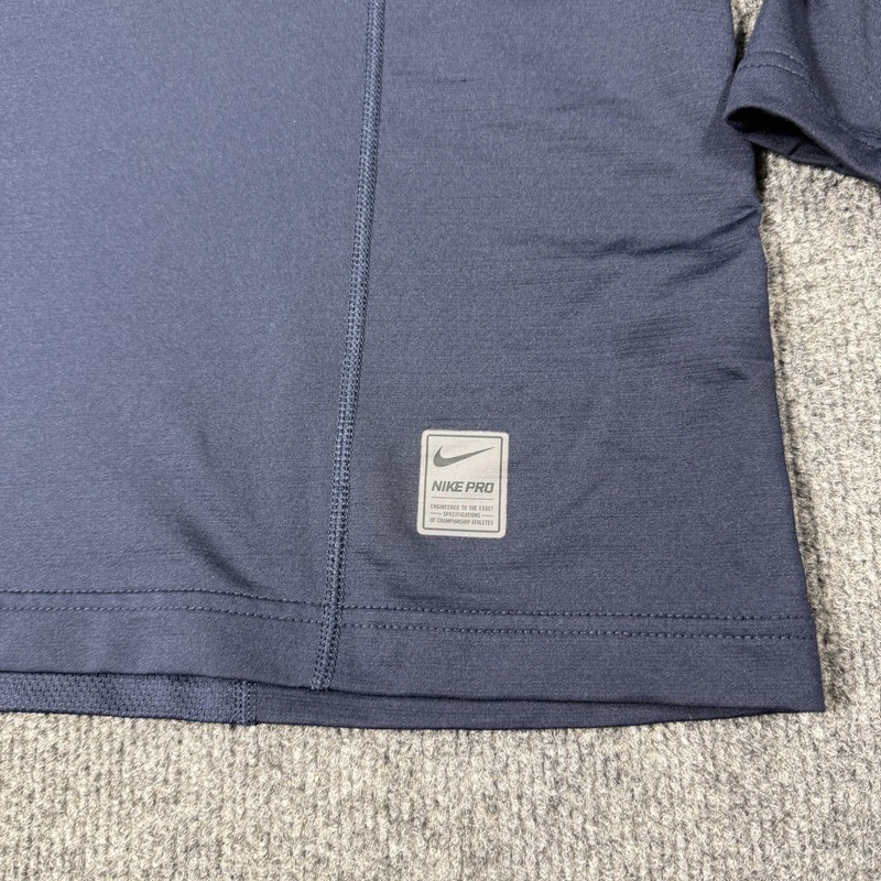 Nike Pro Dri-FIT Shirt Mens 2XL Blue Long Sleeve Fitted Base Layer Top gallery