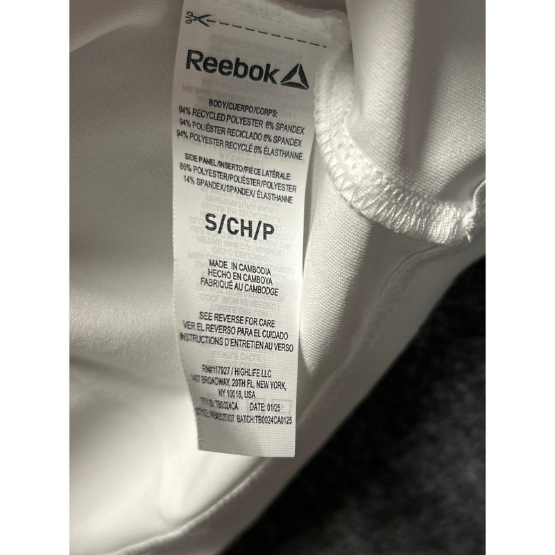 Reebok RBK Eclipse Tank Mens Small White Grey NEW Reflective Athletic Workout gallery