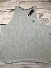 adidas Men’s Ultimate Engineered Running Singlet Halo Silver Gray 2XL IY0723 NWT
