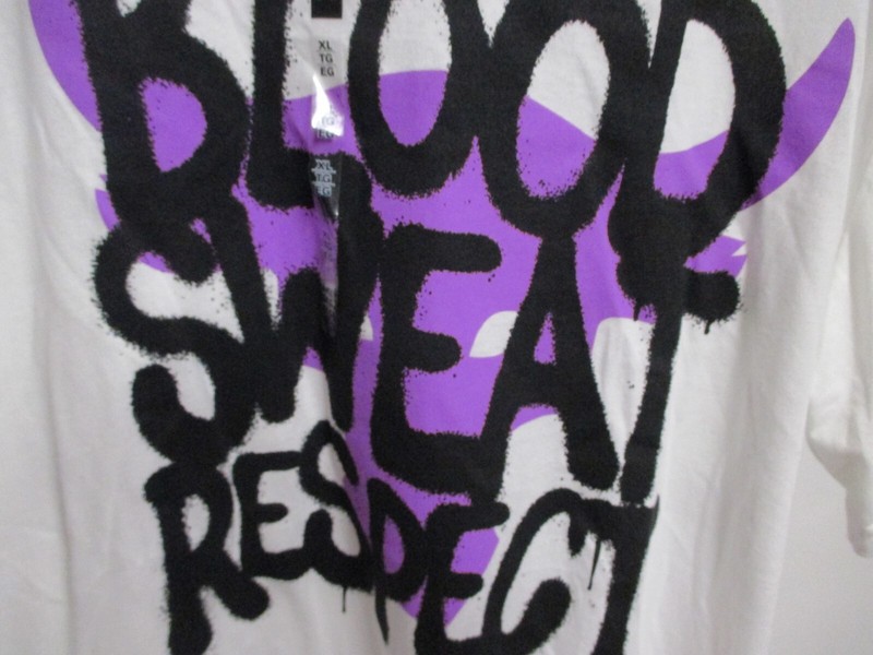 UNDER ARMOUR "THE ROCK" MENS T SHIRT (LRG) NWT WHITE "BLOOD SWEAT RESPECT" LOGO gallery