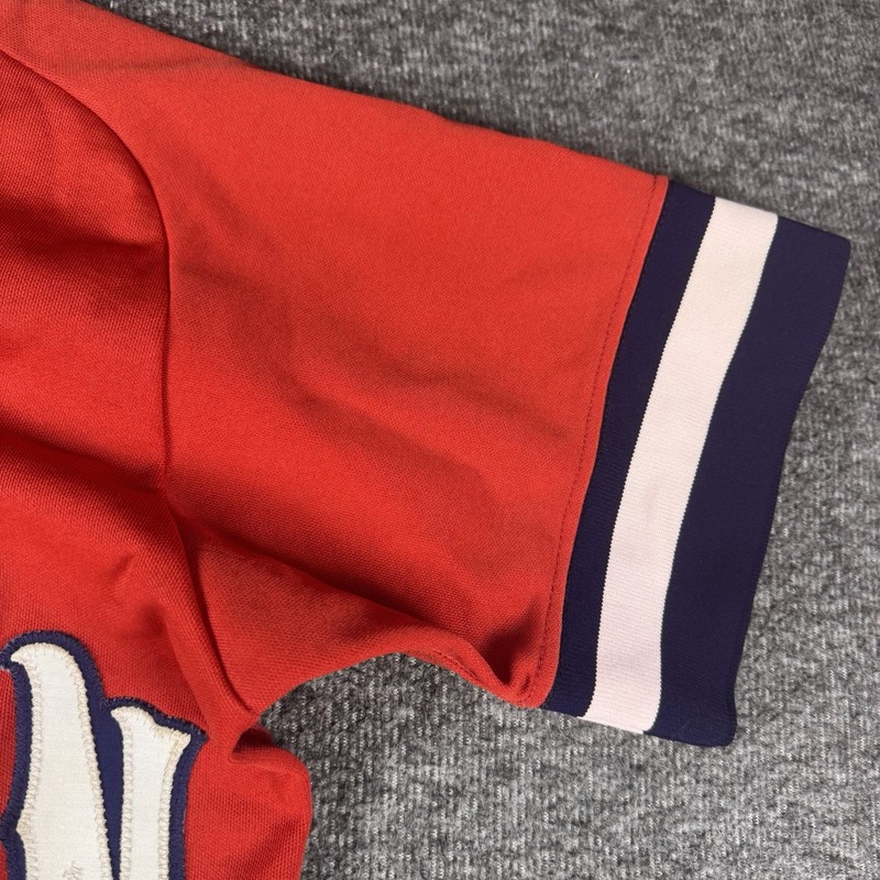Vintage 70s Red Fox Baseball Jersey Size 40 Red Western Embroidered #34 gallery