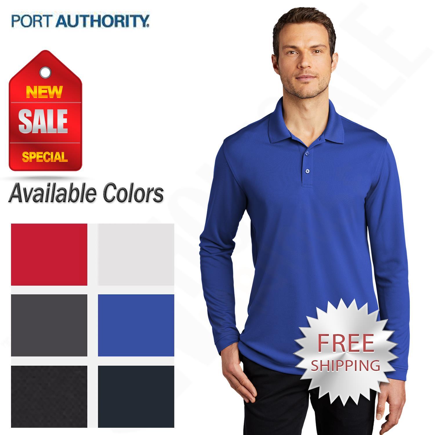 Port Authority Mens Dry Zone UV Micro Mesh Long Sleeve Polo Shirt K110LS gallery