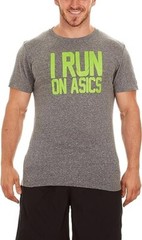 ASICS Men’s Run On Short Sleeve Running Workout Shirt Gray Green 2XL