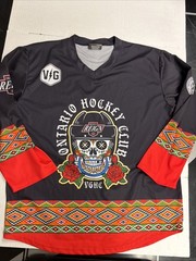 Violent Gentlemen L Hockey Club Dia de Los Muertos Ontario Reign VGHC Jersey J