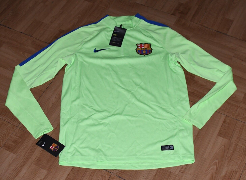 NIKE FC BARCELONA HALF- ZIP DRILL WARM UP MENS SOCCER SHIRT - MENS SIZE MEDIUM gallery