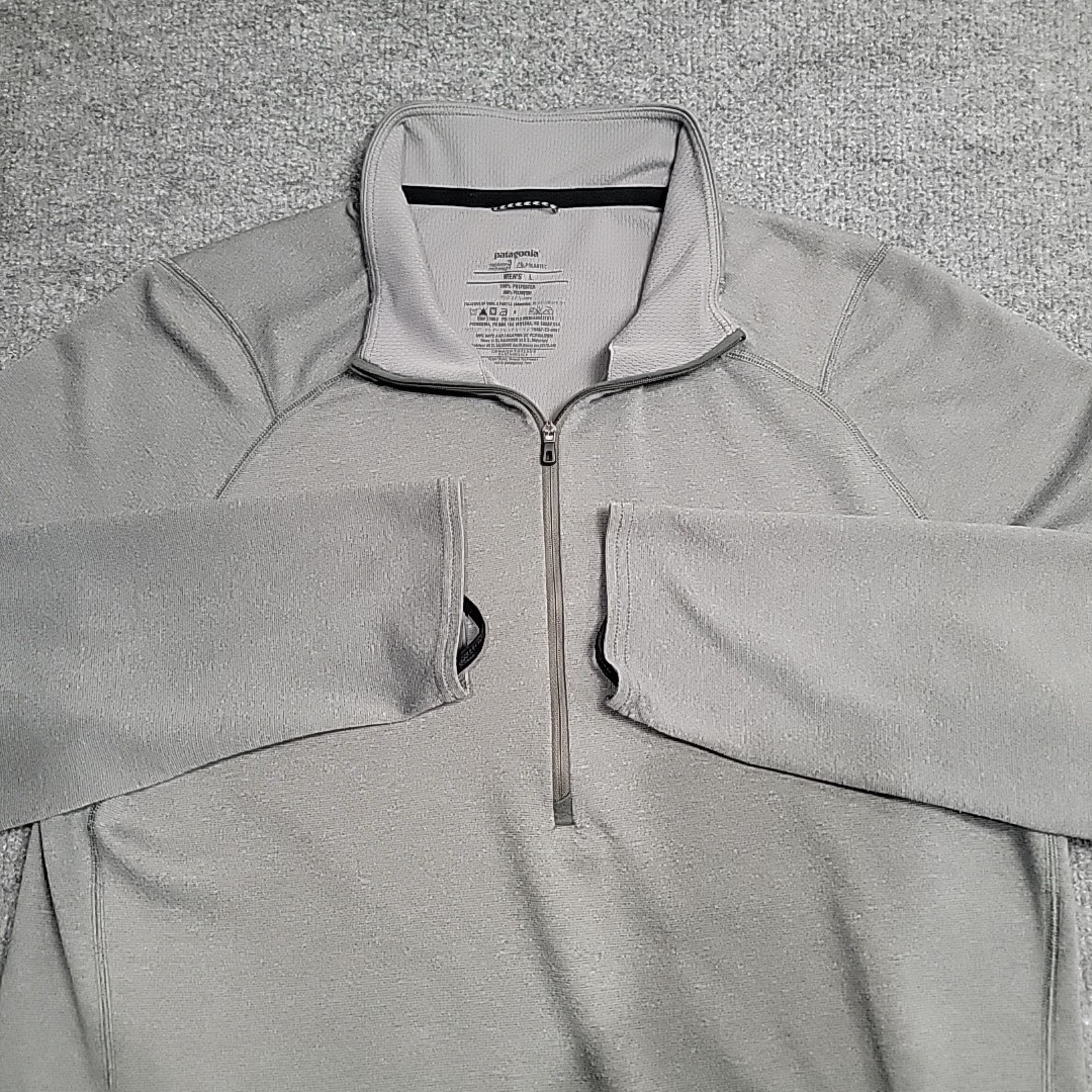 Patagonia Capilene 3 Midweight Polartec Gray 1/4 Zip Pullover Men's Size L gallery