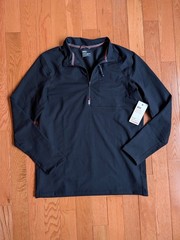 SAXX NWT Black Roast Master Heavyweight Long Sleeve Base Layer Quarter Zip Large