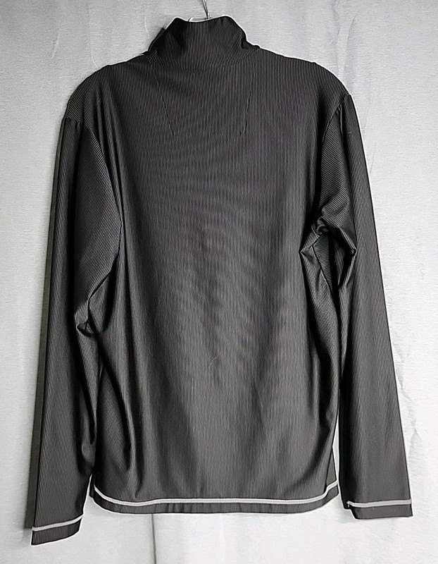 Antigua Men's 1/4 Zipper Active Pullover Size Medium Black Ribbed Golf Walking gallery