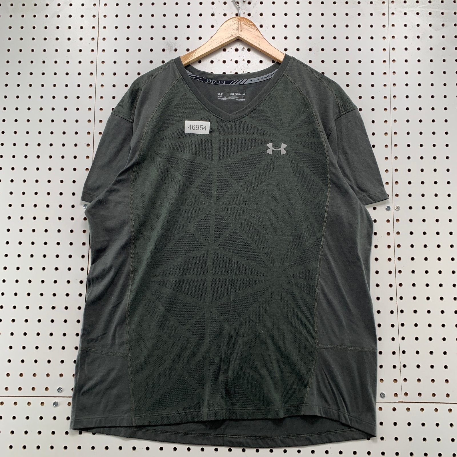 Under Armour Run Threadborne Active Shirt Mens 2XL Gray Heat Gear Workout gallery