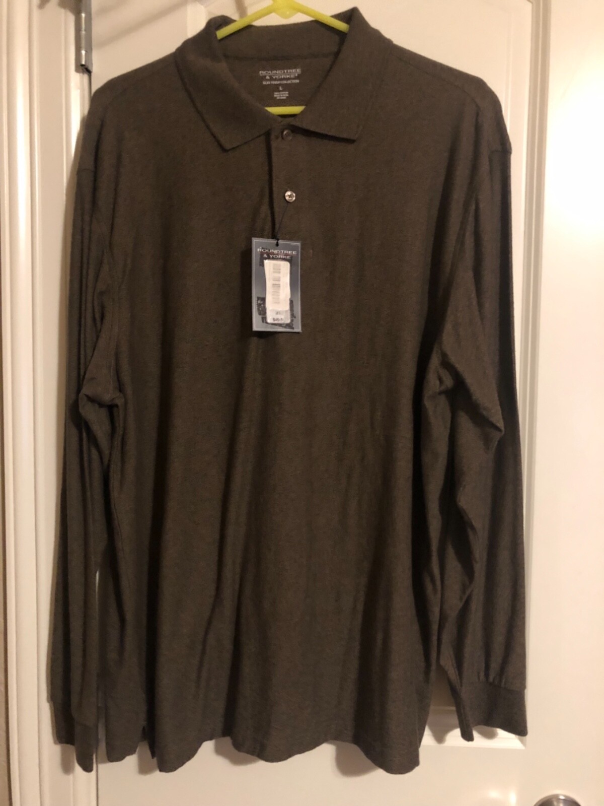 NWT ROUNDTREE & YORKE MEN'S L/S TOP SIZE LARGE gallery