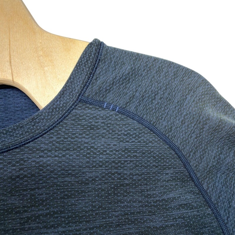 Lululemon Mens Short Sleeve Crew Neck T Shirt Athletic Performance Gray Blue L gallery
