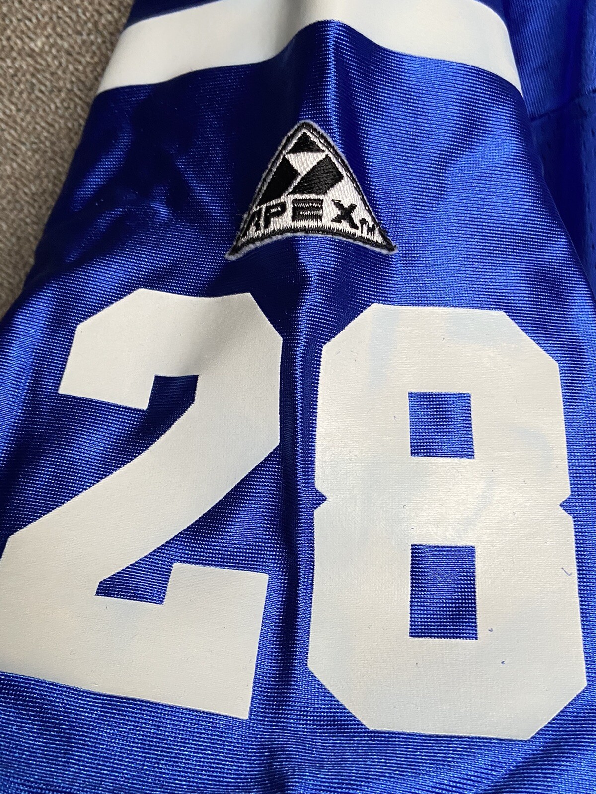 Marshall Faulk #28 Indianapolis Colts Vintage Apex One NFL Jersey 23A X 31L M/L gallery
