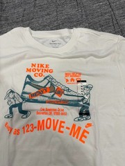 New NIKE SPORTSWEAR LARGE Nike Moving Co. Tee Men T-SHIRT White DZ2848 -100 NWT