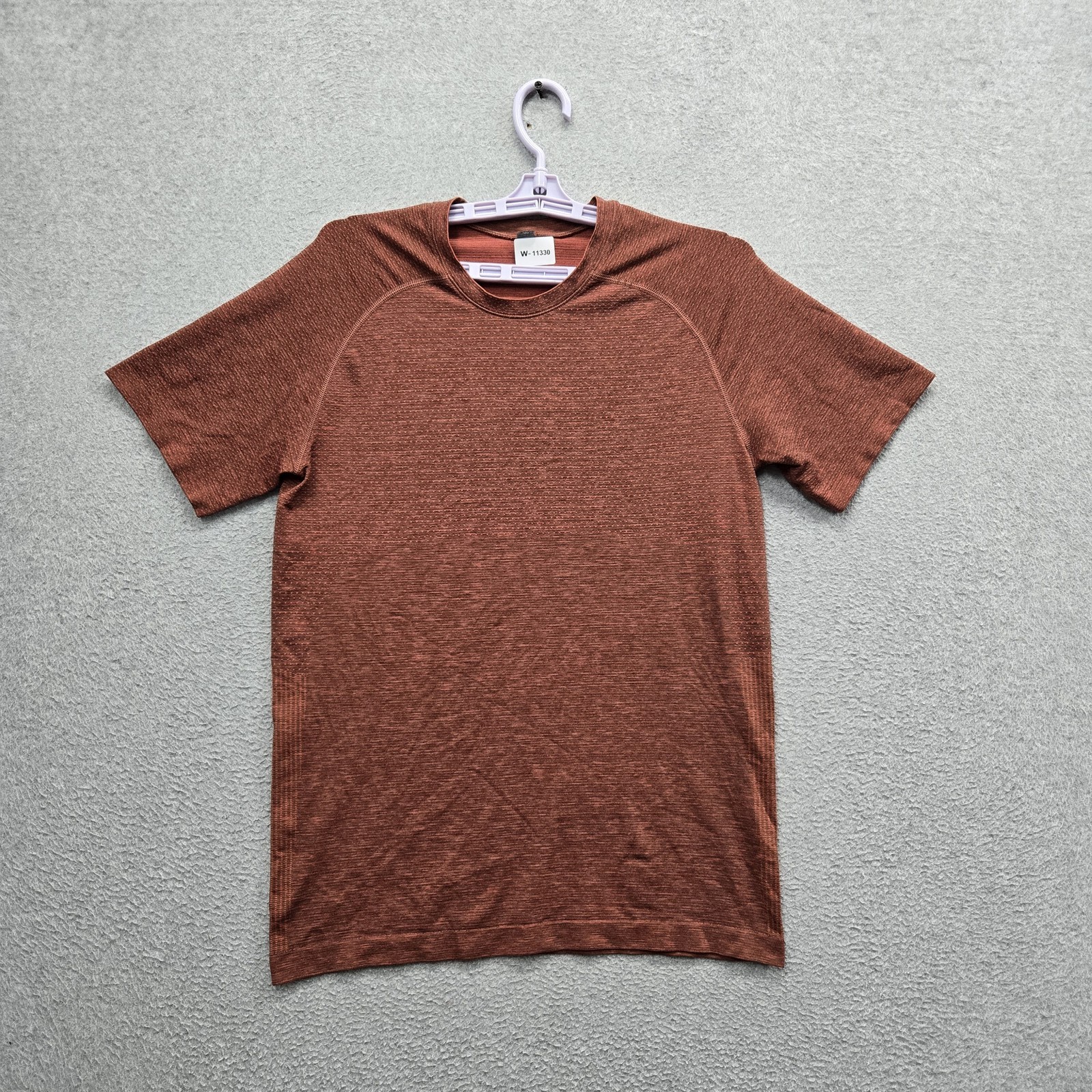 Lululemon Men Shirt S Rust Metal Vent Activewear Logo Crew Neck Pullover gallery
