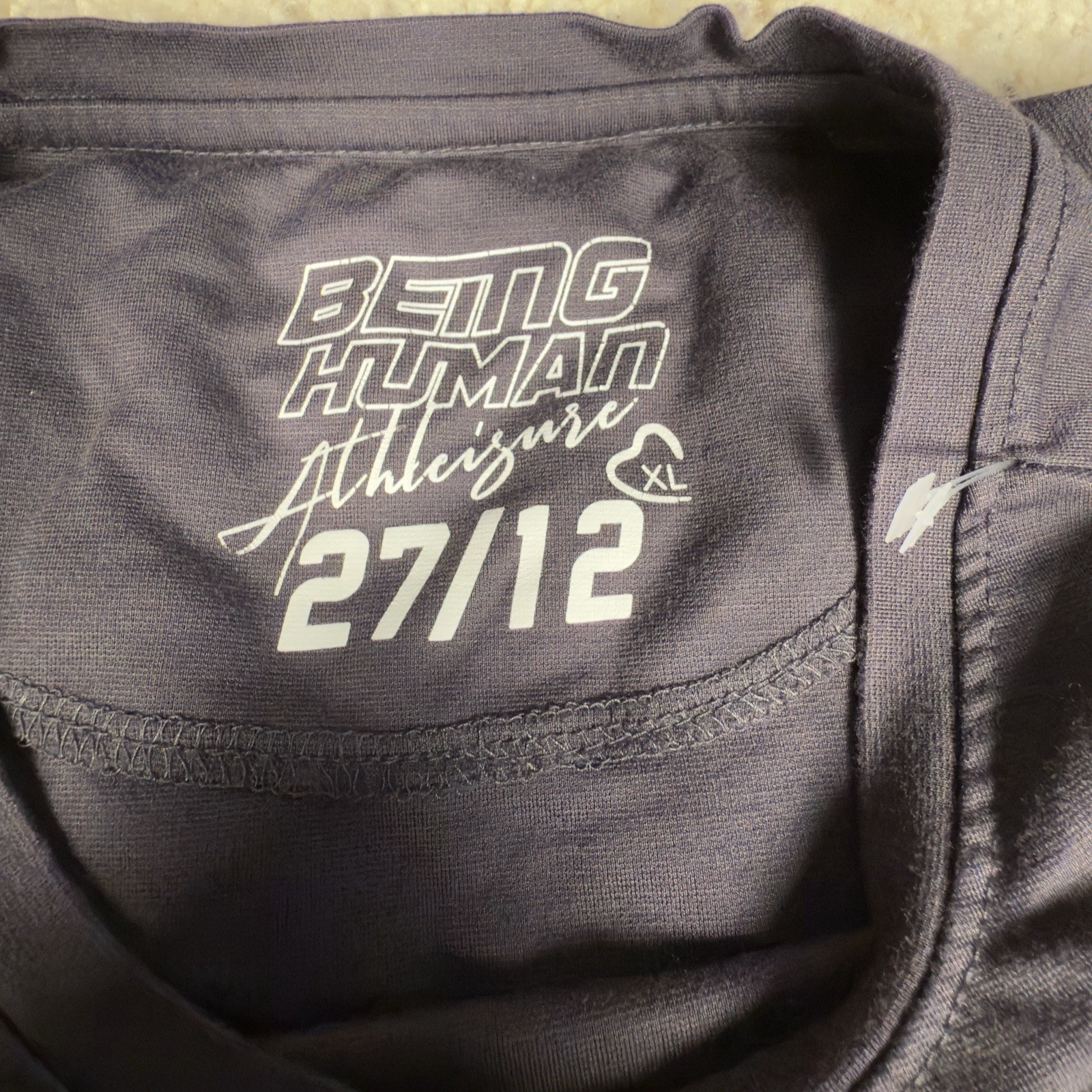 Being Human 27/12 Athleisure Mens Athletic Gray Size XL Extreme Performance Top gallery