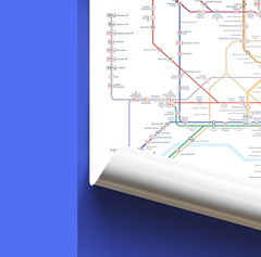 Buyartforless London Underground Transit Map 36X24 England Travel Art Print Post
