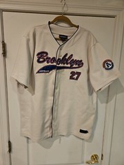 ASPHALT LEGEND BROOKLYN TOMMY LASORDA #27 MEN’S SNAP BUTTON TOP IVORY X-LARGE