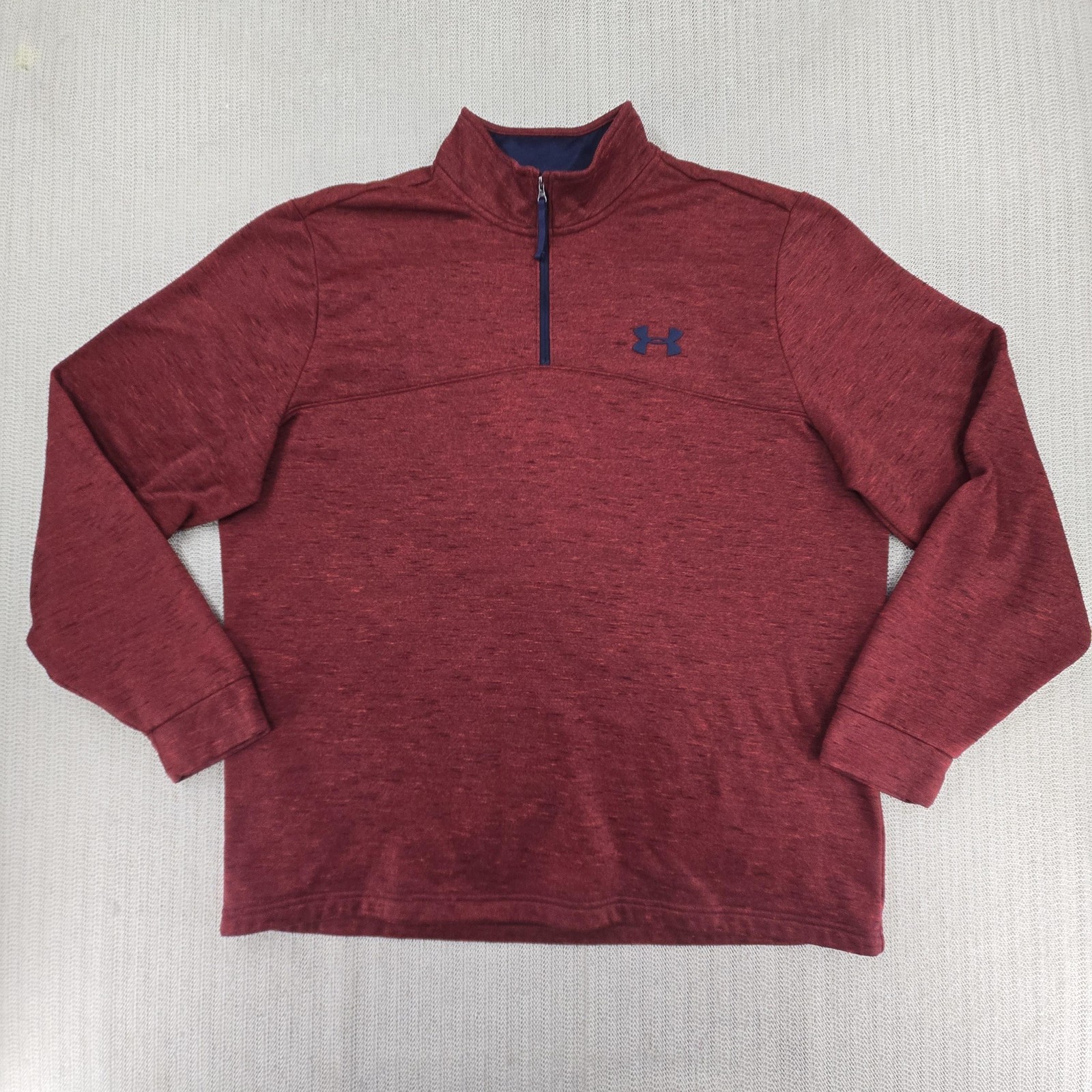 Under Armour ColdGear Pullover Mens 2XL Red 1/4 Zip Fleece Lined Long Sleeve gallery