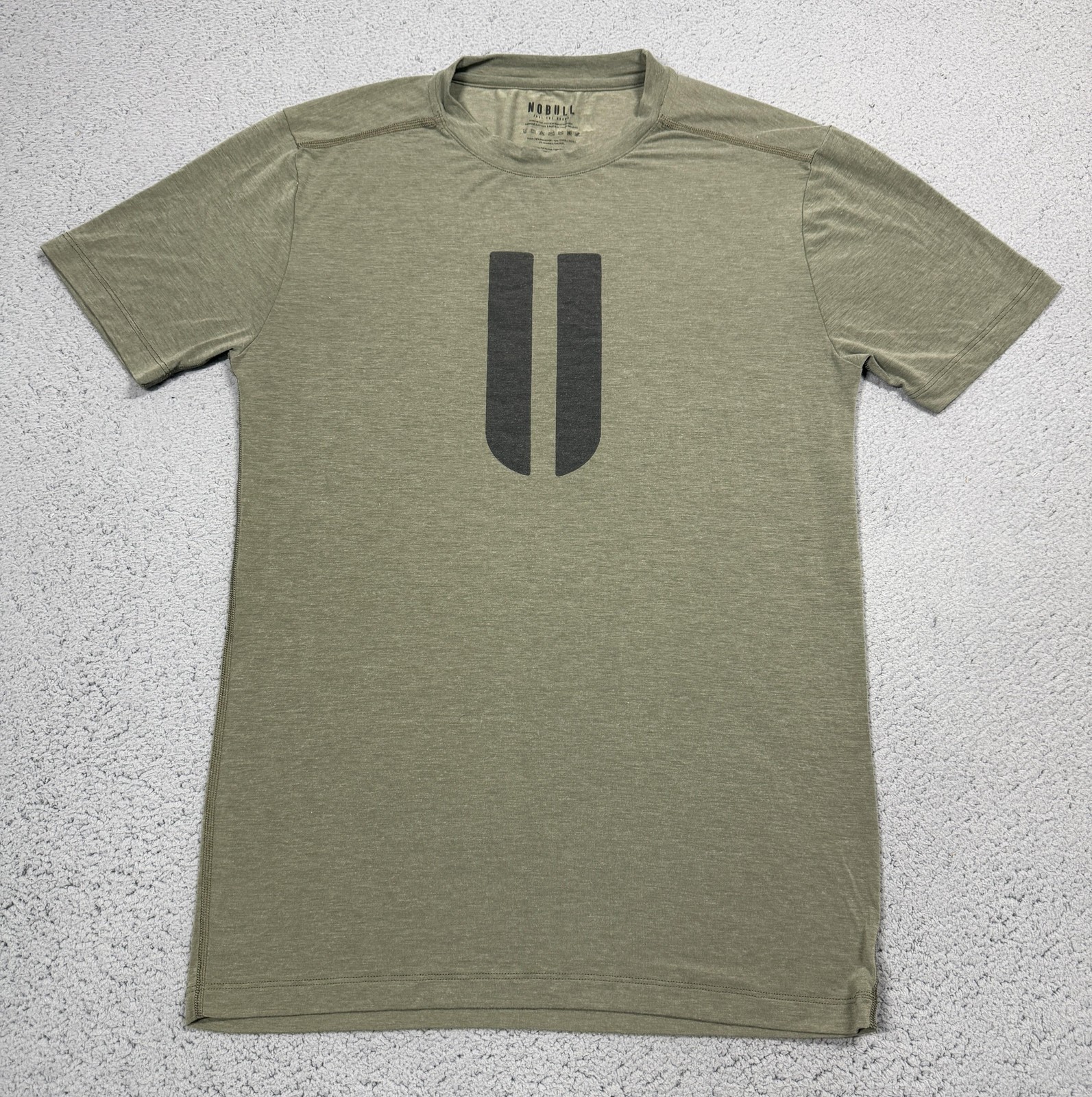NOBULL Shirt Mens Small Green Short Sleeve Crewneck Athletic Performance Top gallery