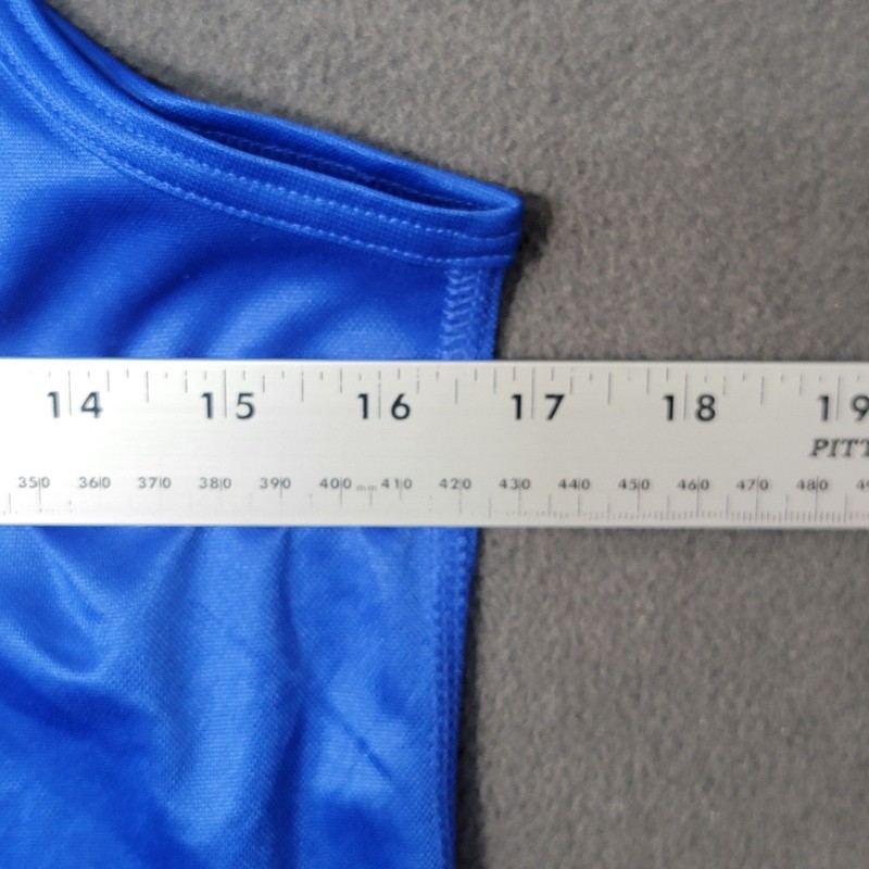 EUC Y2k Nike Dri-FIT Men-S Royal Blue White Mesh Back Running Tank Top Singlet gallery