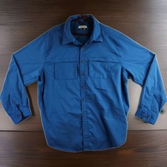 Magellan Blue Classic Fit Lightweight Long Sleeve Button Shirt Mens 2XL
