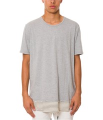 Jaywalker Mens Layered Basic T-Shirt, Grey, Medium