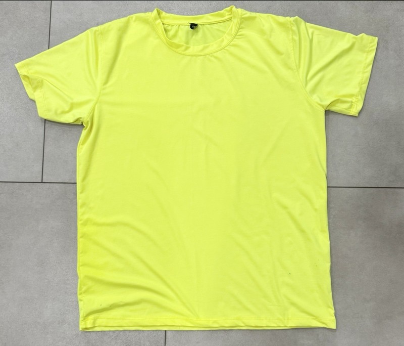 Neon Yellow Athletic Light-Weight Short Sleeve T-Shirt Mens Size Small gallery