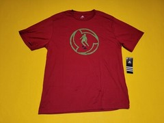 Adidas Mens Red The Go To Performance Tee Shirt Medium Graphics