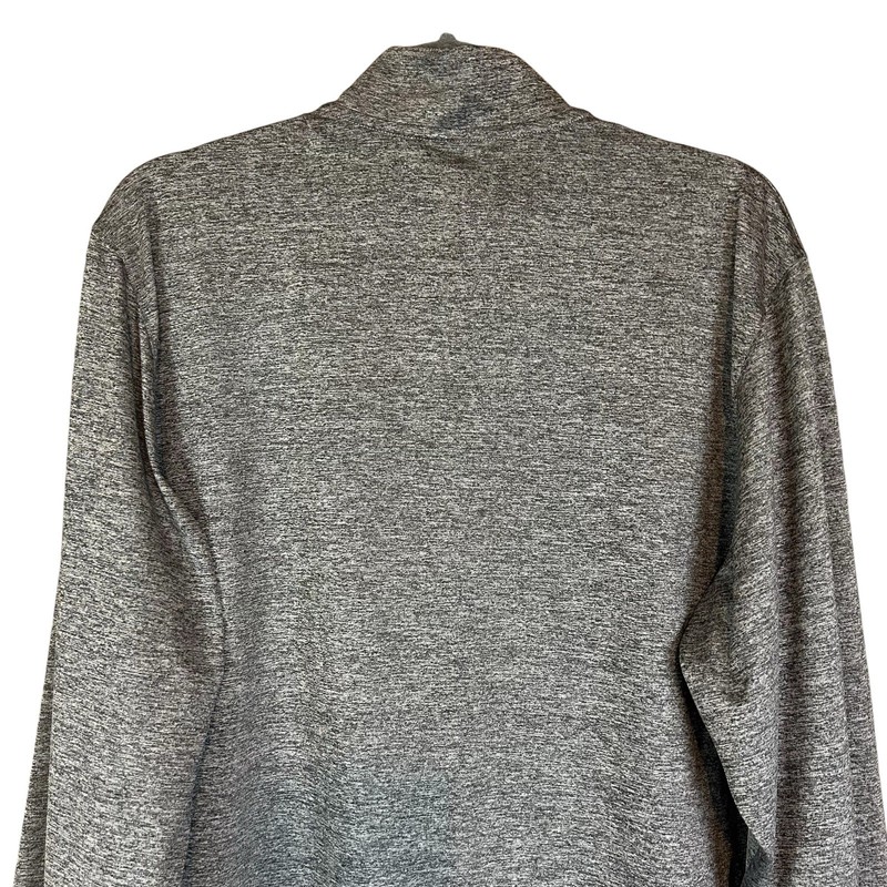 Lands End Quarter Zip Men Shirt Large Gray Heather Space Dye Athleisure Pullover gallery