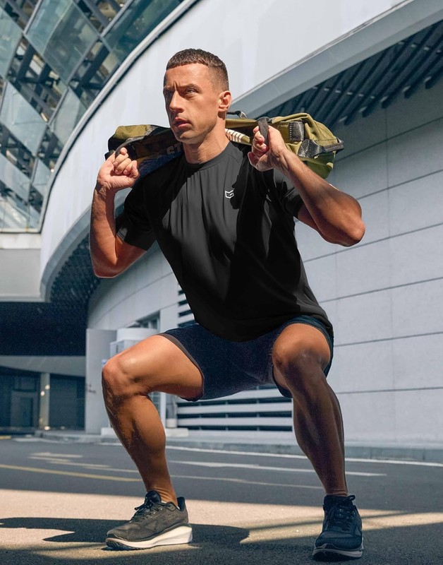 Men's Athletic Workout T-Shirts Moisture Wicking Cooling Running gallery