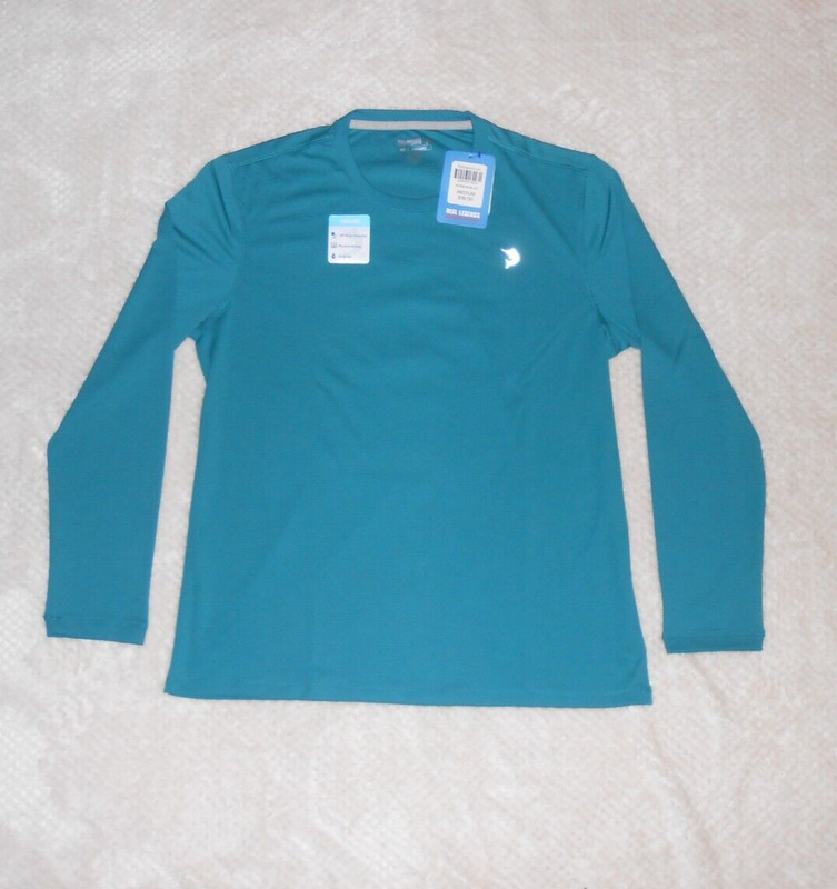 Reel Legends M Freeline Fishing Long Sleeve Shirt Harbor Blue / Teal UPF 30 NWT gallery