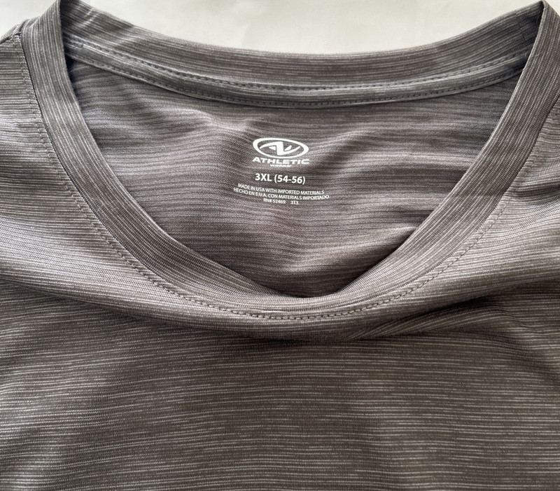 NEW Athletic Works 3X Big Men's Active Crewneck Short Sleeve T-Shirt Poly Tee gallery
