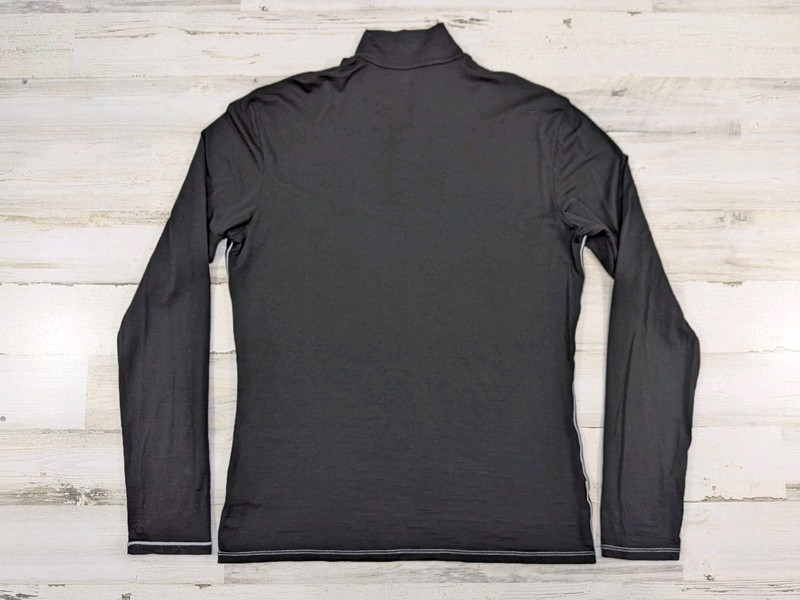 Icebreaker Pullover Mens Extra Large Black Merino Wool Stretch Quarter Zip gallery