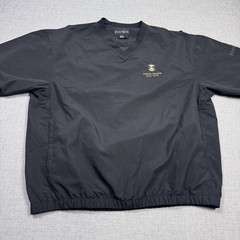 FootJoy Naples Grande Golf Club Jacket Men XL Black Short Sleeve V-Neck Pullover