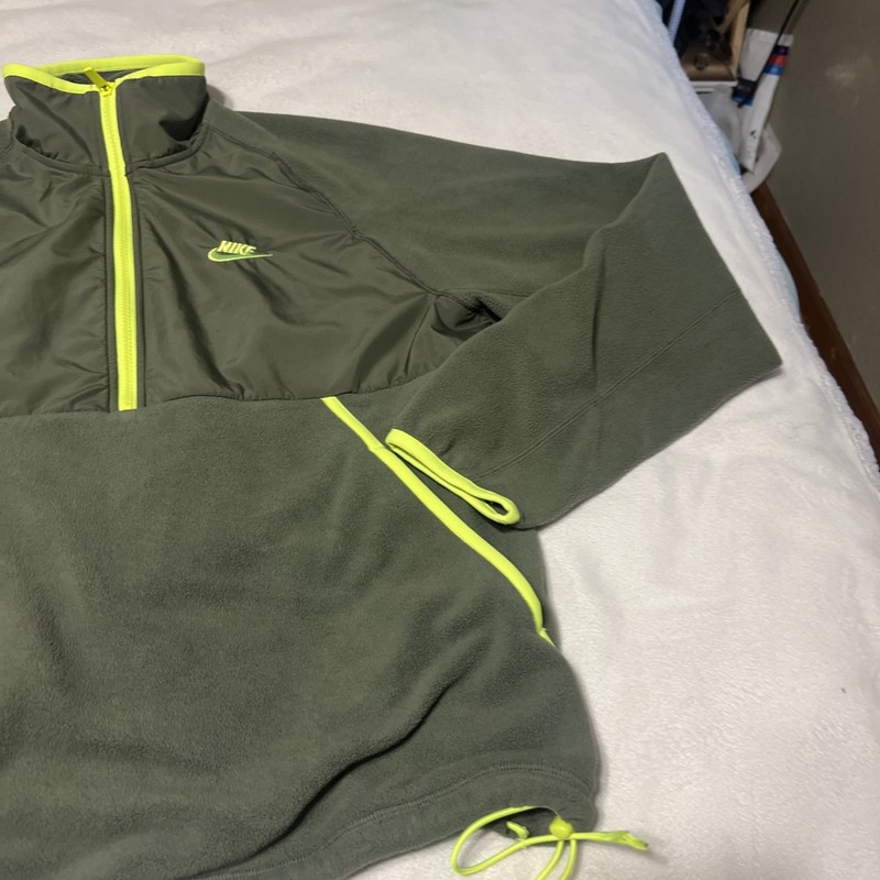 Nike Golf Pullover Mens Medium Green Therma Fit 1/4 Zip Fleece gallery