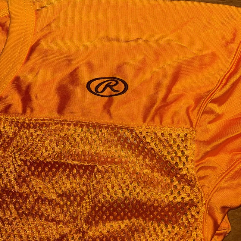 Vintage Y2K Rawlings yellow Blank Grunge Mesh Football Jersey youth XL gallery