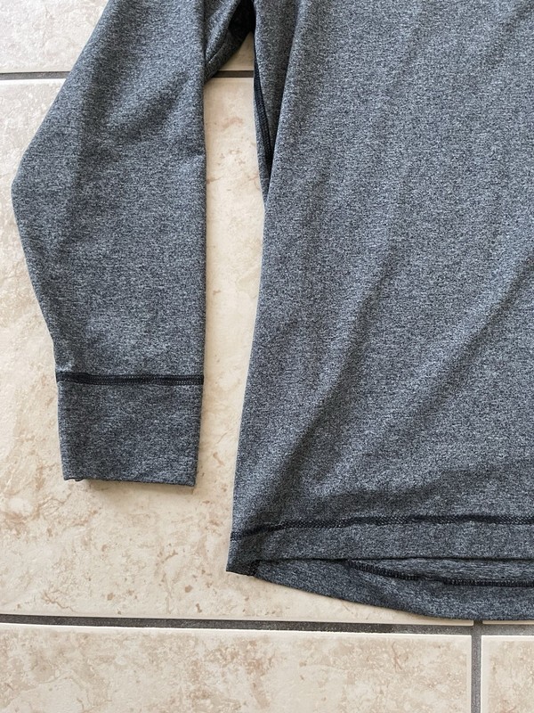 Municipal Sport Utility Gear Mens Long Sleeve Running Sweater Large Gray 1/4 Zip gallery