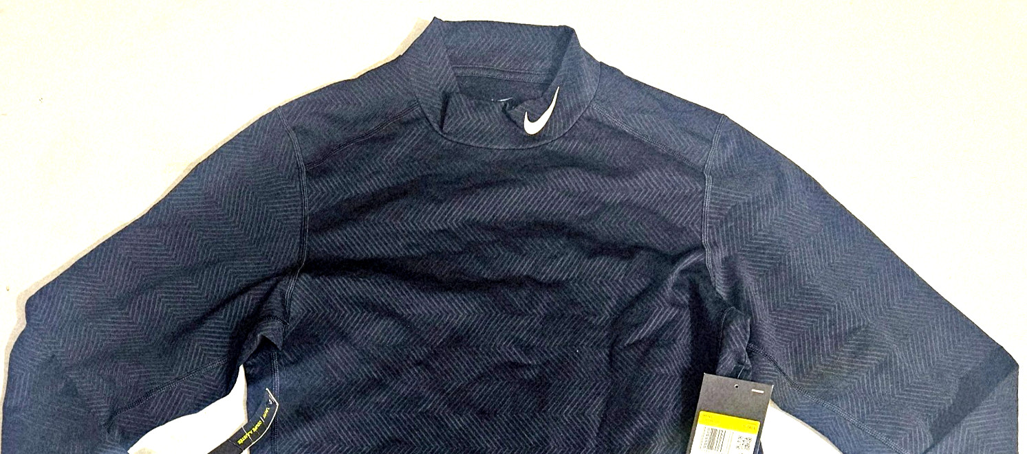 Nike Mens Mock Neck Long Sleeve Thermal Compression Shirt Small Tall AJ6699-010 gallery