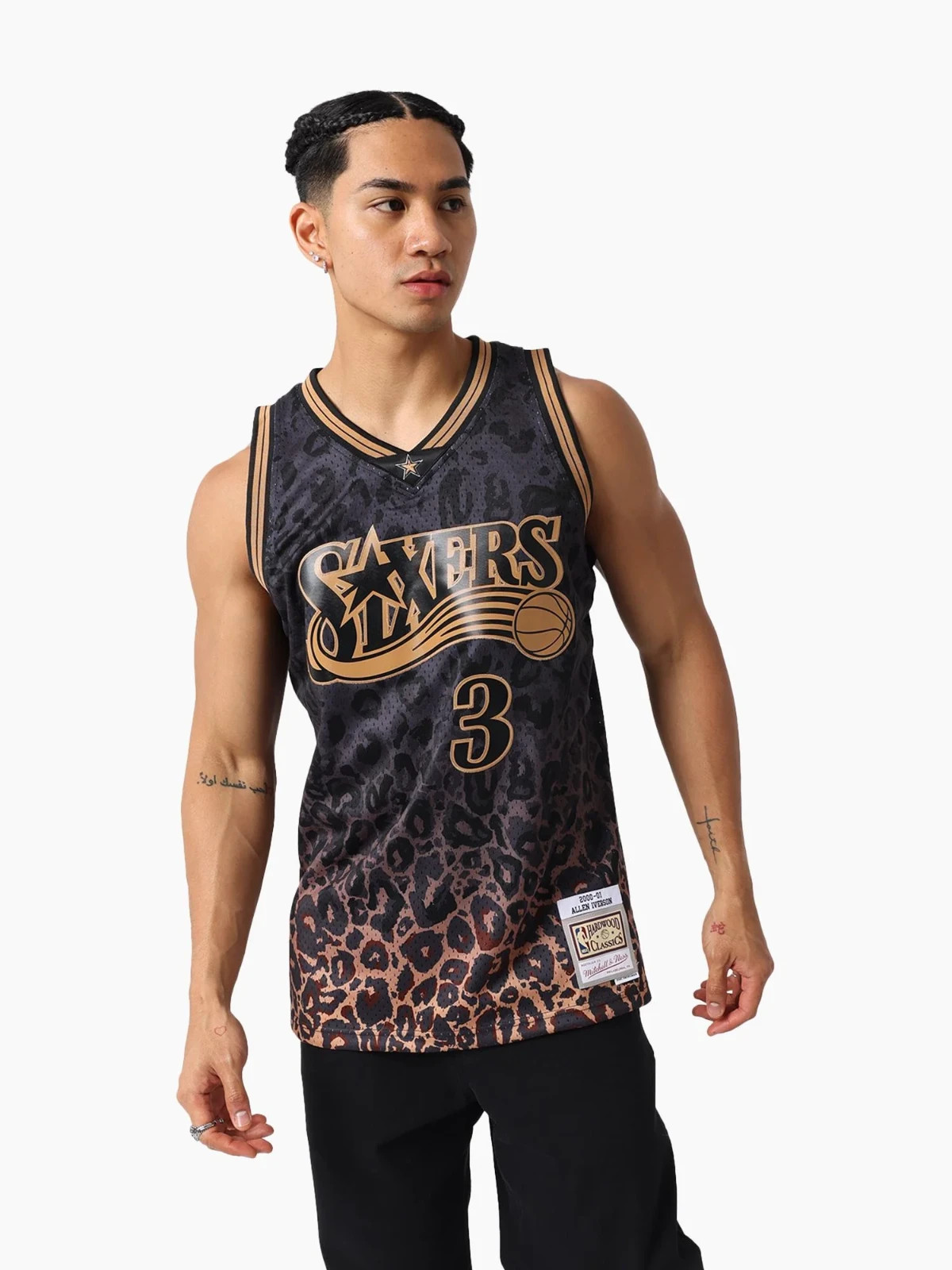 Allen Iverson Philadelphia 76ers Leopard Swingman 2XL Mitchell and Ness RRP $169 gallery