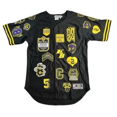 Kobe Bryant Headgear Classic Collage Patch Men’s Baseball Jersey L New With Tag