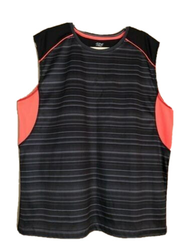 Zone Pro Tank Top Muscle Shirt 100% Polyester Black Orange Gray Size L #PN gallery